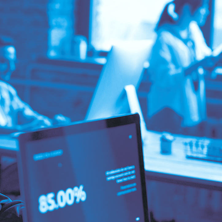 Office image showing 85.00% growth on a computer monitor Office image showing 85.00% growth on a computer monitor
