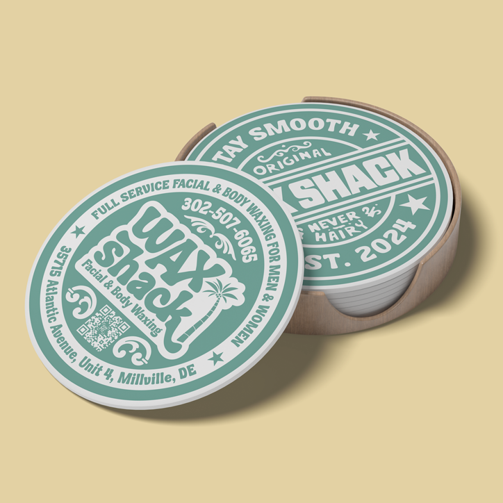 Wax Shack drink coasters Wax Shack drink coasters