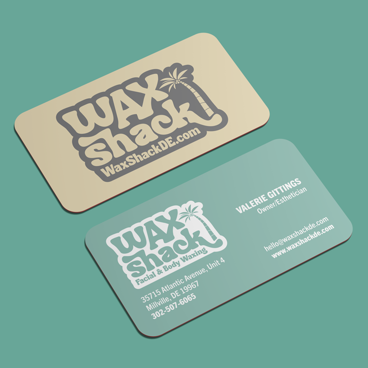 Wax Shack two sided business cards Wax Shack two sided business cards